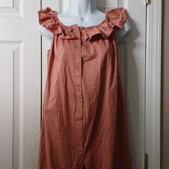 The Nines by Hatch maternity light mauve cropped jumpsuit romper  Sz XS NWOT - Picture 3 of 8